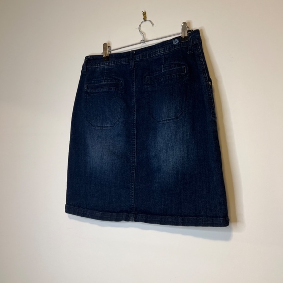 Kensie Button Up Blue Denim Jean Mini Skirt Size M - Picture 7 of 16